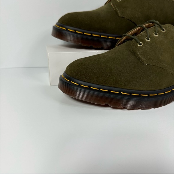 DOC SMITHS REPELLO CALF SUEDE DRESS SHOES MENS SIZE 9 OLIVE GREEN 4 EYE 1461 NEW - Picture 5 of 10